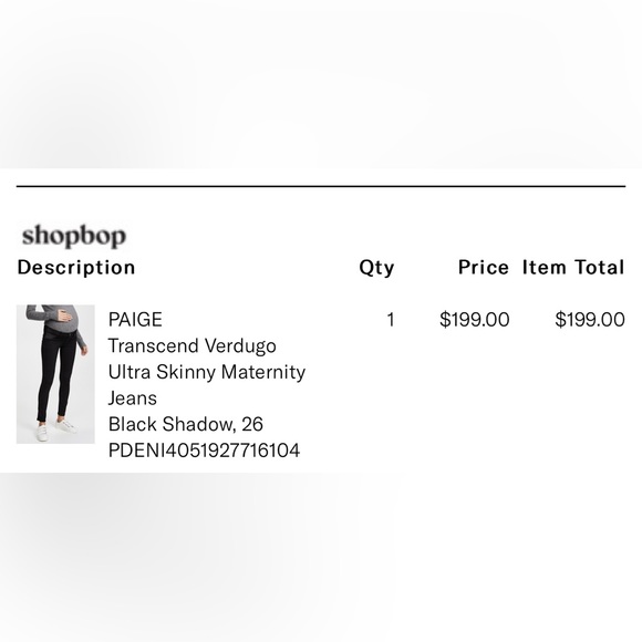 EUC Paige Skinny Black Maternity Jeans Transcend Verdugo size 26 - Picture 15 of 15